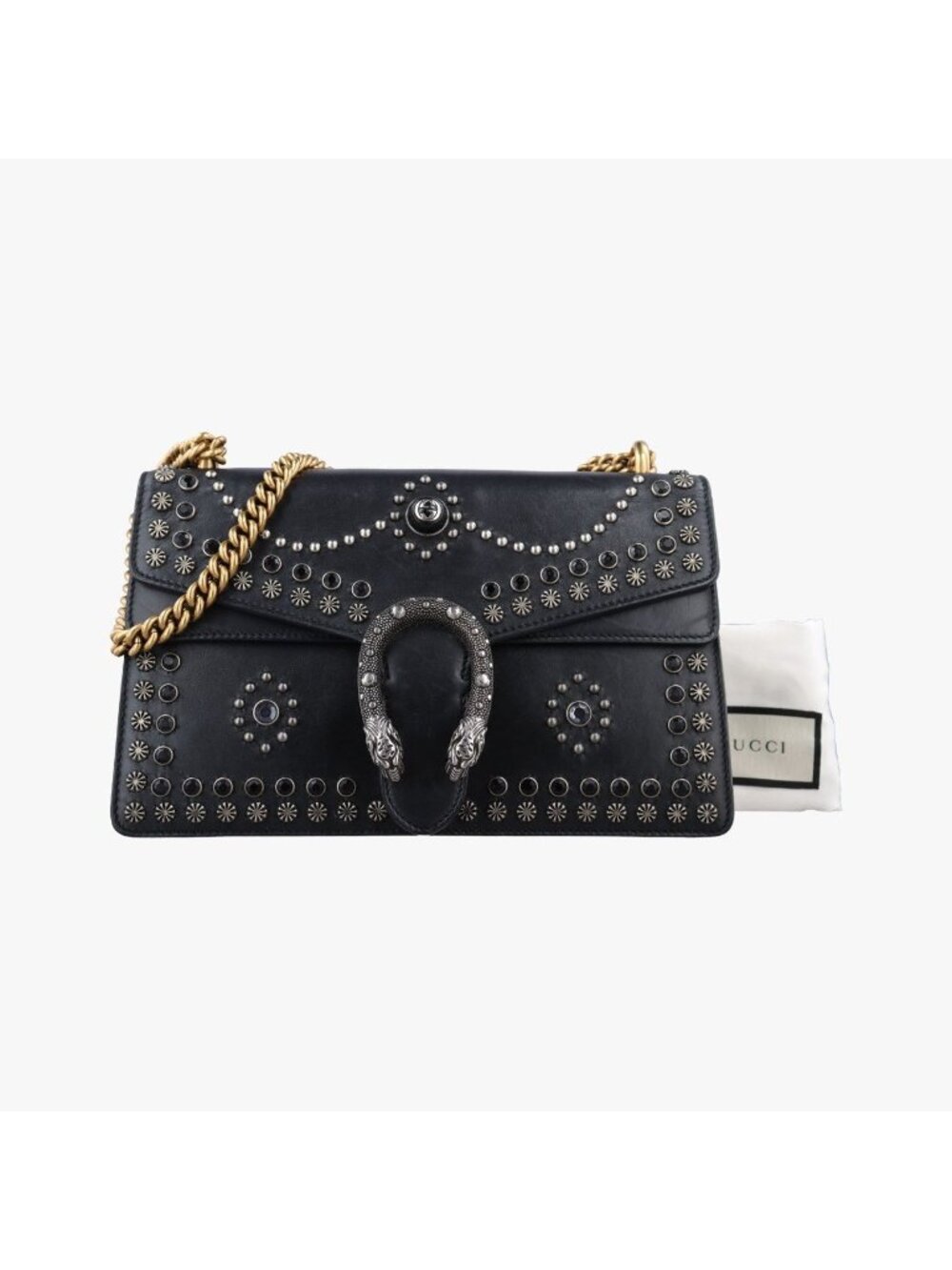 Gucci Dionysus Black Leather Shoulder Bag
